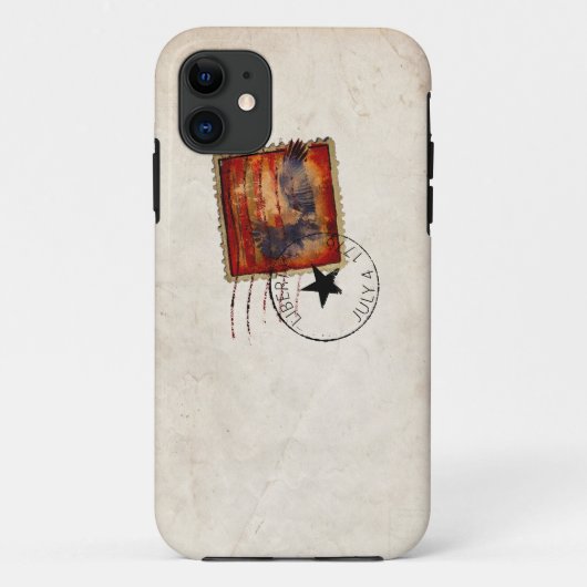 自由の郵便切手のiPhoneケース Case-Mate iPhoneケース (裏面)