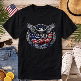 自由の銀翼の愛国 Tシャツ