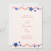 自由の鐘が鳴る7月4日パーティー 招待状 (正面)