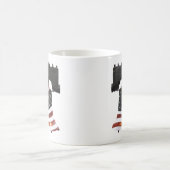 自由の鐘とアメリカ国旗 コーヒーマグカップ (中央)