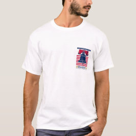自由の鐘と星条旗の愛国的なTシャツ Tシャツ