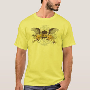自由の鐘のグラフィックのTシャツ Tシャツ