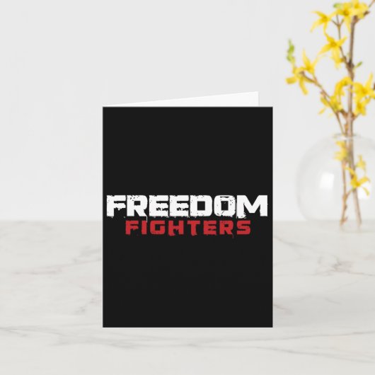 自由の闘士レジスタンスムーブメント4th July 独立記念日 カード (黄色い花)