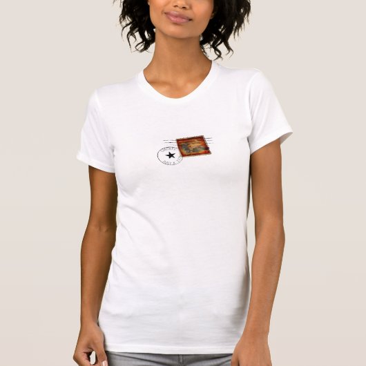 自由の鷲のスタンプTシャツ Tシャツ (正面)