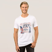 自由の250年を祝う愛国Tシャツ トライブレンドＴシャツ (正面全面)