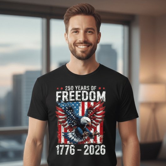 自由の250年 - アメリカ独立記念 1776-2026 愛国 Tシャツ