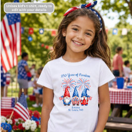 自由の250年 子供Tシャツ 愛国ノーム Tシャツ