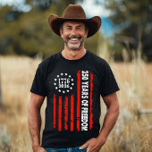自由の250年 縦型アメリカ国旗  トライブレンドＴシャツ