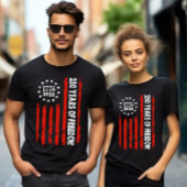 自由の250年 縦型アメリカ国旗  トライブレンドＴシャツ