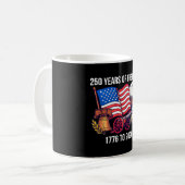 自由の250年 - 1776年から2026年 - 250歳の誕生日 コーヒーマグカップ (正面左)