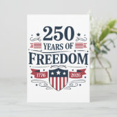 自由の250年 1776年 2026年 建国250周年 独立記念日 招待状 (スタンド正面)