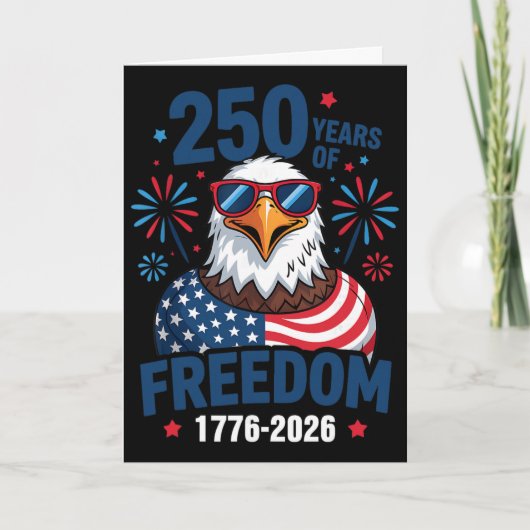 自由の250年 1776 2026 愛国 ラグダック イーグル カード (正面)