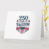 自由の250年 1776 2026 7月4日 250回目の誕生日 カード (黄色い花)