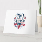 自由の250年 1776 2026 7月4日 250回目の誕生日 カード (裏面)