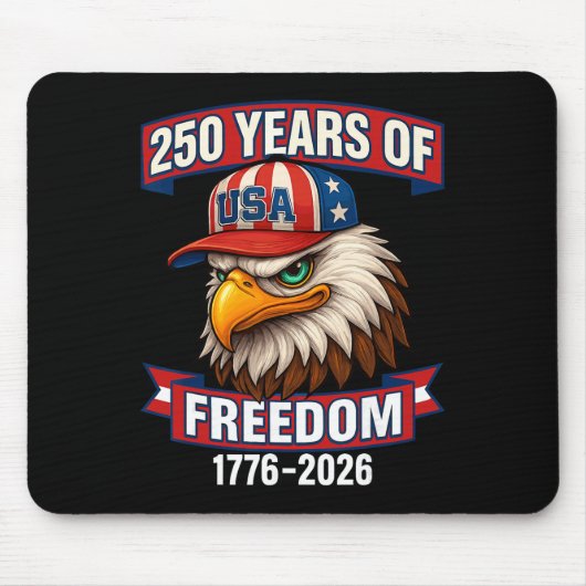 自由の250年 1776 2026 Ld イーグル 250周年 誕生日 マウスパッド (正面)