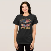 自由の250年 7月4日 トライブレンドTシャツ (正面全面)