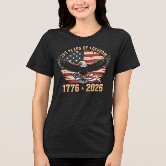 自由の250年 7月4日 トライブレンドTシャツ (正面)