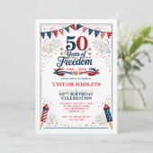 自由の50周年 50歳の誕生日 招待状 (スタンド正面)