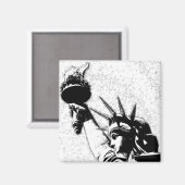 自由のB&W像 マグネット (正面/裏面)