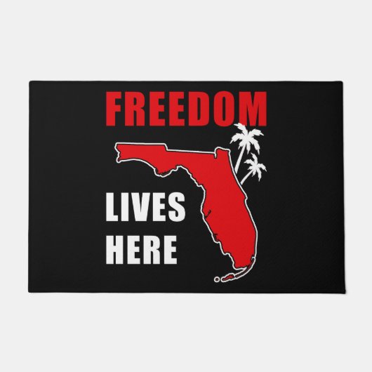 自由はここに住む：保守的なフロリダUSA ドアマット (正面)