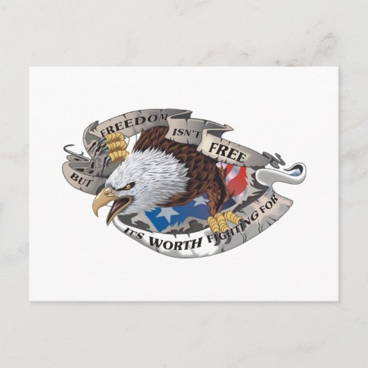 自由はただではないが、戦う価値はある ポストカード (正面)