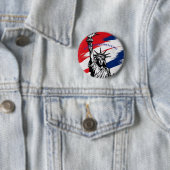 自由はっきりした愛ストライプ国カスタム像 缶バッジ (インサイチュ)