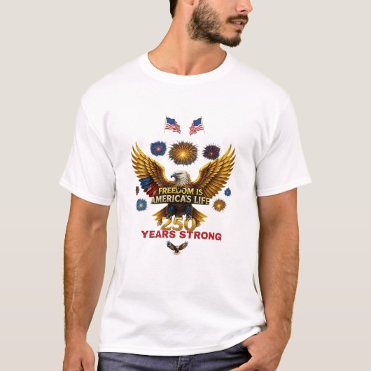 自由はアメリカの生活である Tシャツ (正面)
