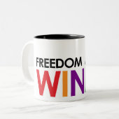 自由はツートーンマグを巻きます ツートーンマグカップ (正面左)