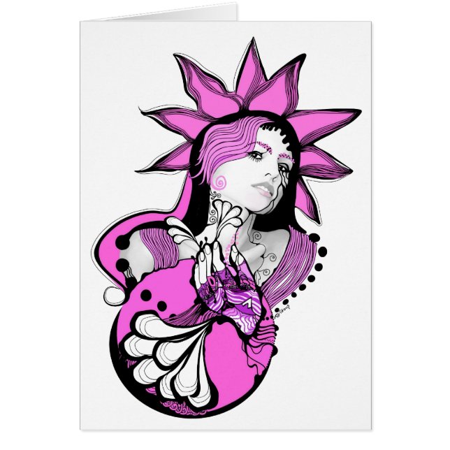 自由はピンクの花型女性歌手です (正面)