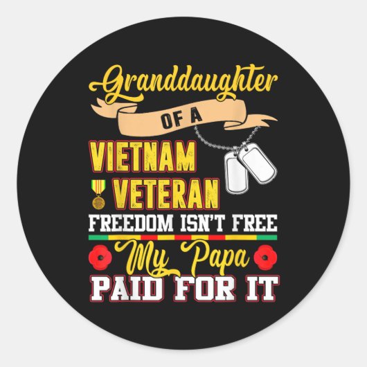 自由はベトナム誇りを持ったの孫娘ではない ラウンドシール (正面)