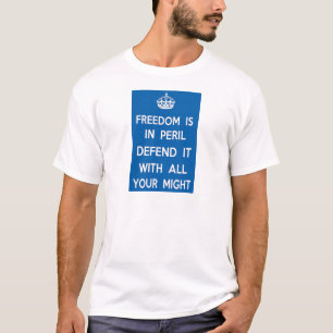 自由は危険にあります Tシャツ