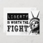 自由は反対運動のはがきに値する ポストカード (正面/裏面)