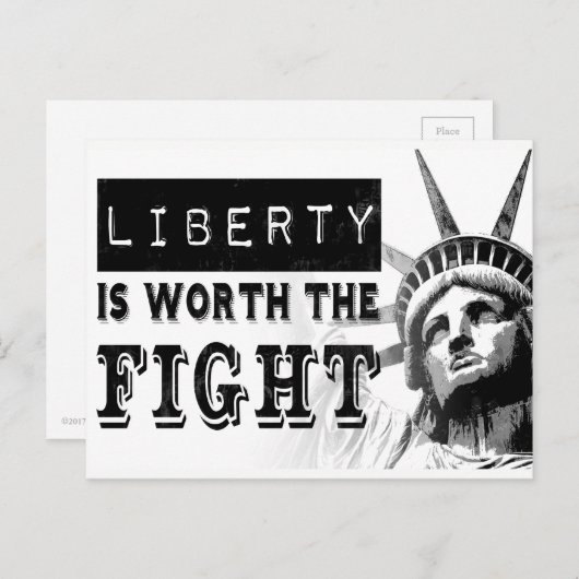 自由は反対運動のはがきに値する ポストカード (正面/裏面)