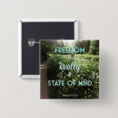 自由は実際に精神状態です 缶バッジ (正面&裏面)