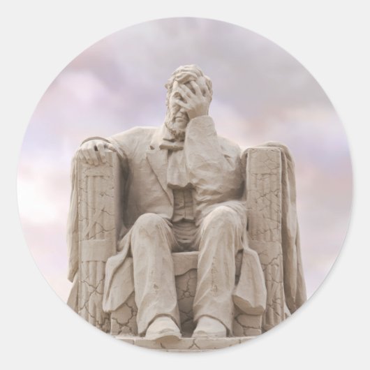 自由は崩壊するステッカー ラウンドシール (正面)