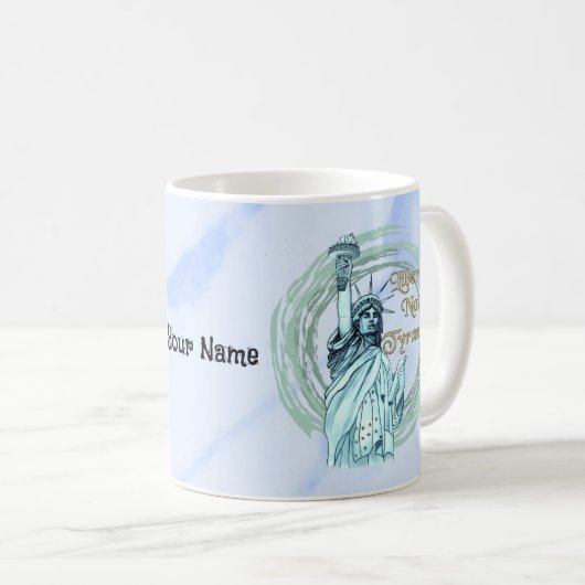 自由は暴政ではない コーヒーマグカップ (正面右)