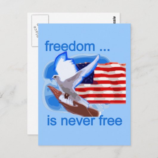 自由は決して無料ではない Tシャツとギフト ポストカード (正面/裏面)
