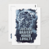 自由は決して自由ではない軍隊と兵士の引用文 ポストカード (正面/裏面)