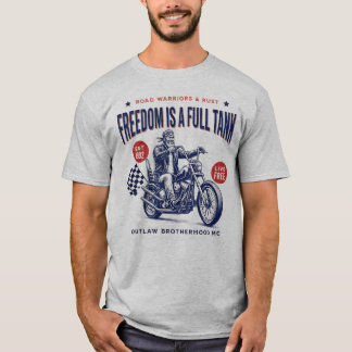 自由は満タン – 不良バイク ヴィンテージ Tシャツ