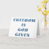 自由は神与えだ青 カード (黄色い花)