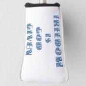 自由は神与えだ青 ゴルフヘッドカバー (回転90)