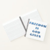 自由は神与えだ青 ノートブック (内部)