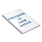 自由は神与えだ青 ノートブック (右側)