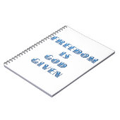 自由は神与えだ青 ノートブック (左側)