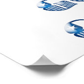 自由は神与えだ青 ポスター (角)