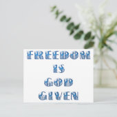 自由は神与えだ青 ポストカード (スタンド正面)