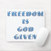 自由は神与えだ青 マウスパッド (マウス)