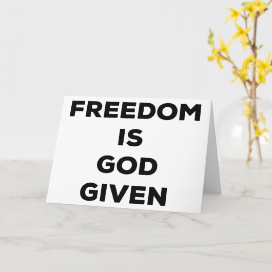 自由は神与えだ カード (黄色い花)