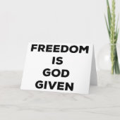 自由は神与えだ カード (正面)