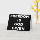 自由は神与えだ カード (黄色い花)